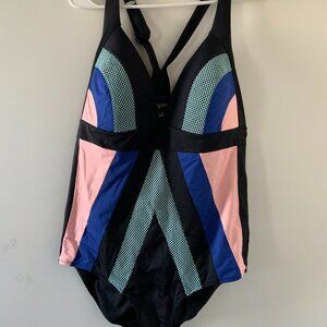 City Chic, Sz M, women's swimsuit, color block